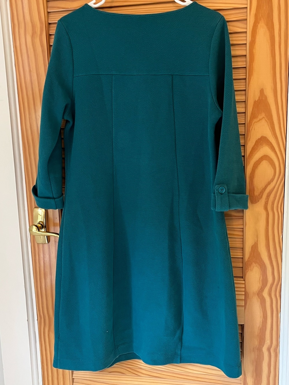 Boden Teal Long-Sleeve Shift Dress 14R - Picture 4 of 4